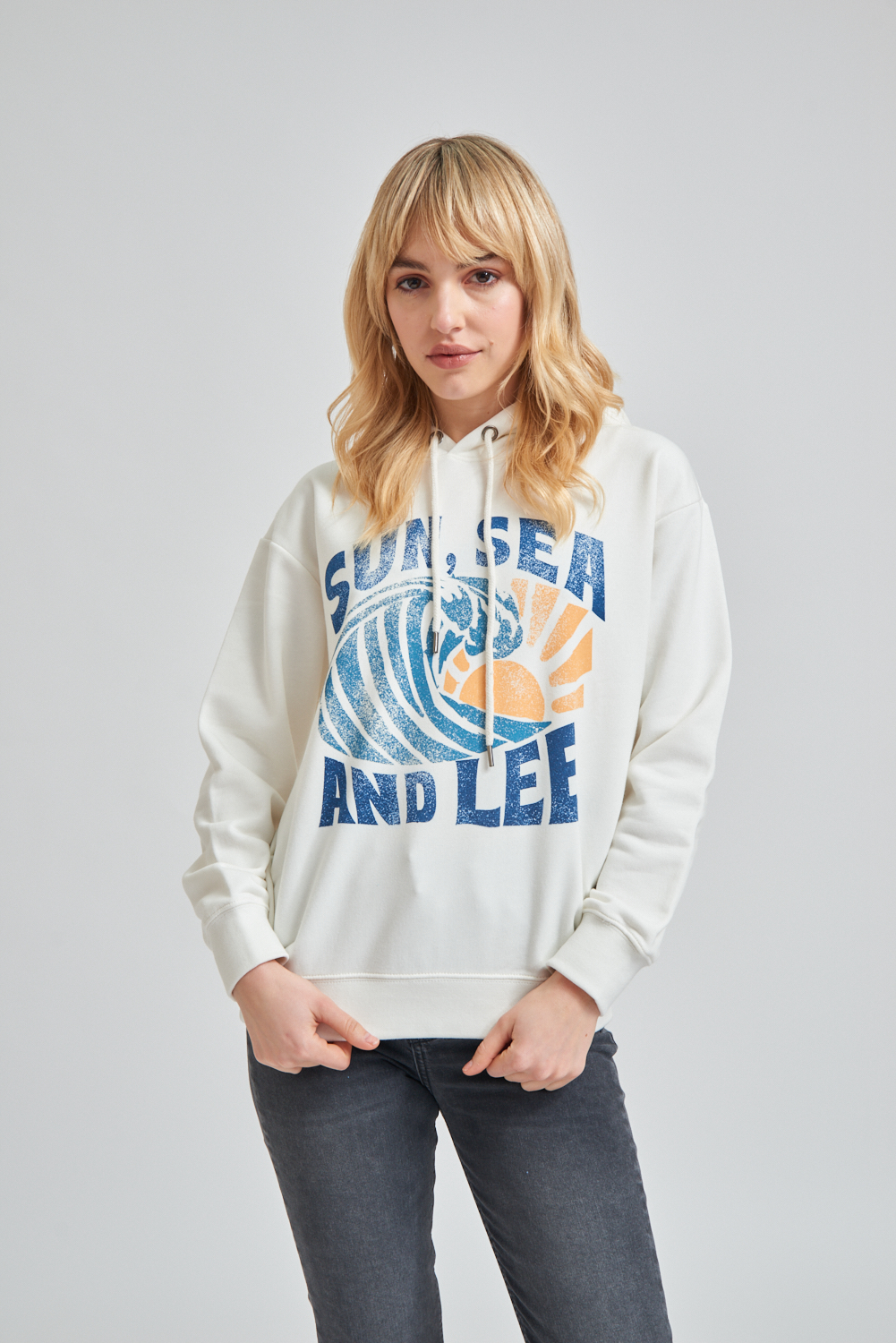 Hoodie Sun Sea Print